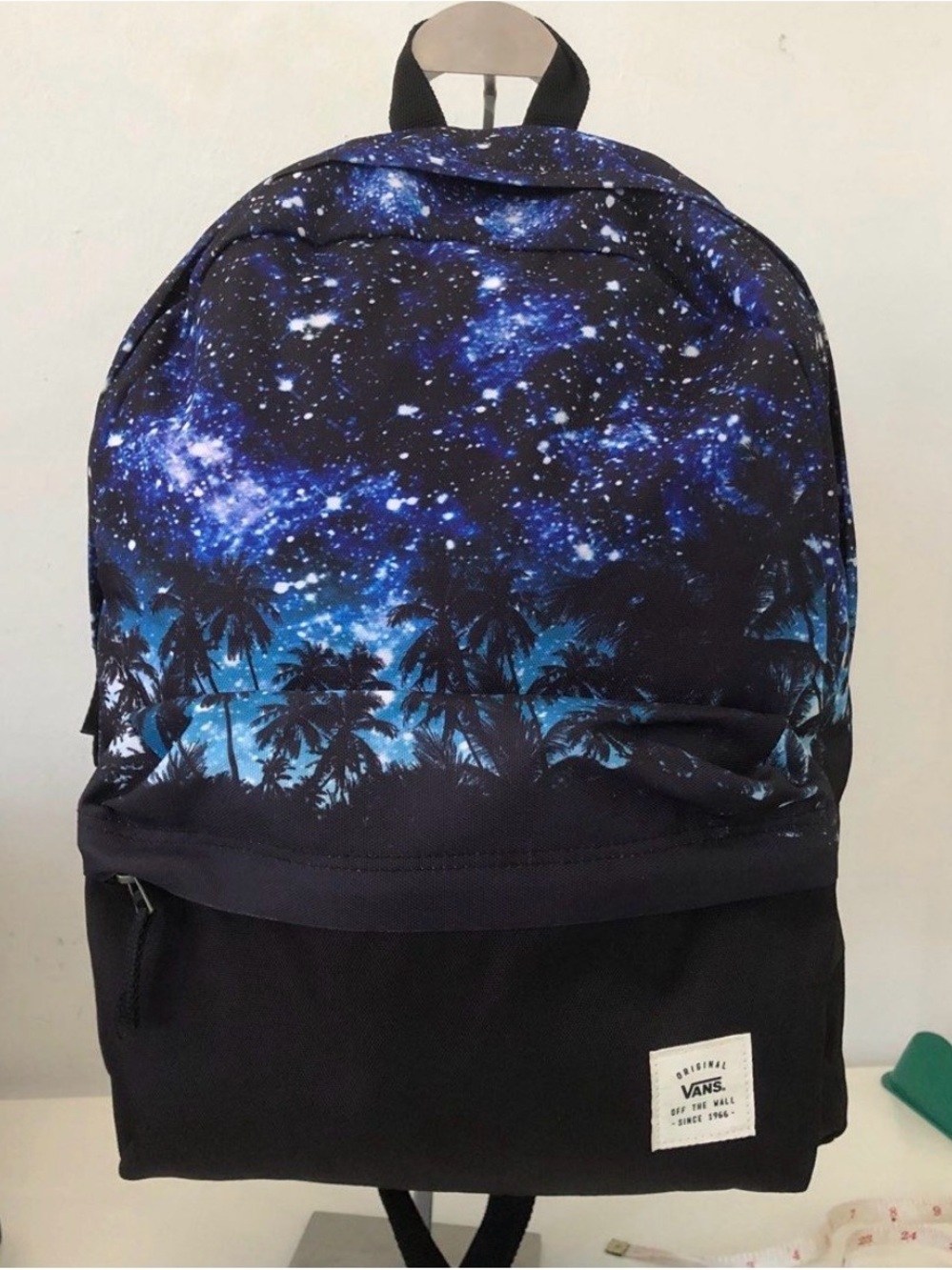 Vans Blue Galaxy Palm-Print Men's Backpack discontinued